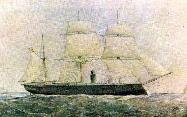 Fragata blindada Independencia de la Marina de Guerra del Perú, una de las naves más poderosas de la escuadra peruana durante la Guerra del Pacífico