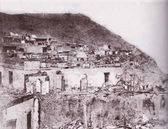 Destrucción generalizada de Chorrillos tras la batalla