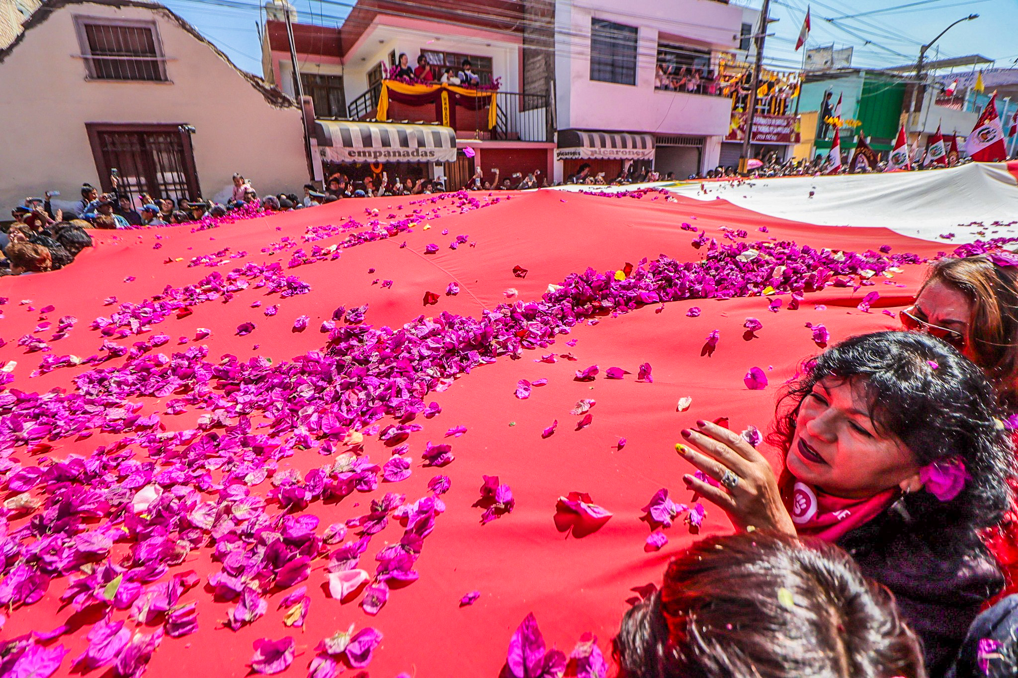 Procesión patriótica en Tacna - Manifestación de amor a la patria