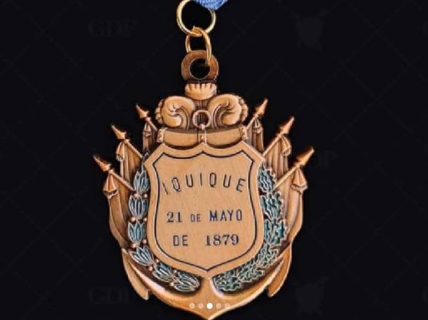 Medalla conmemorativa otorgada a los sobrevivientes del combate naval de Iquique del 21 de mayo de 1879