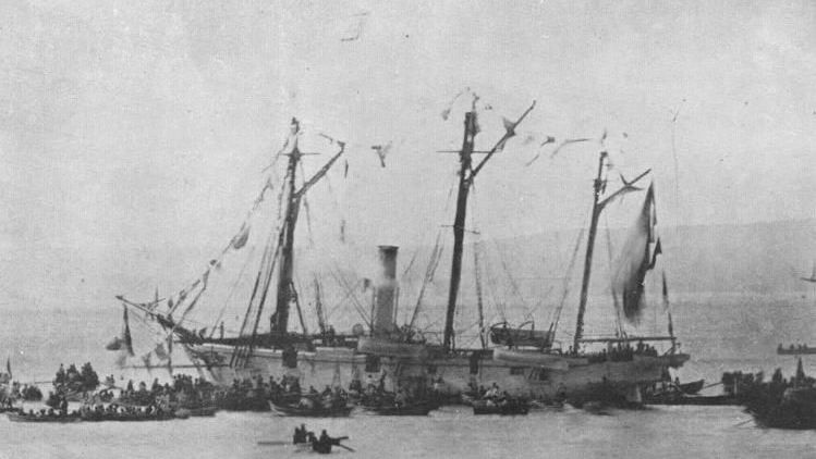 Goleta Covadonga, nave chilena capturada en Papudo y hundida por pescadores peruanos en Chancay