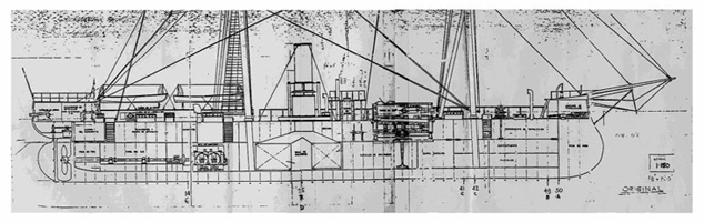 Planos originales del Monitor Huáscar diseñados por Cowper Coles
