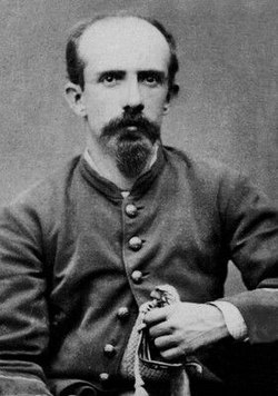 Retrato del capitán Ignacio Carrera Pinto, comandante del regimiento Chacabuco durante el Combate de La Concepción