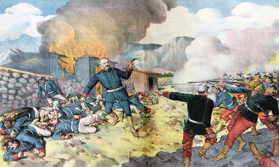 Retrato del coronel chileno Eleuterio Ramírez, quien murió en la Batalla de Tarapacá