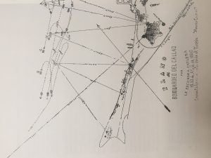 Plano del bombardeo del Callao