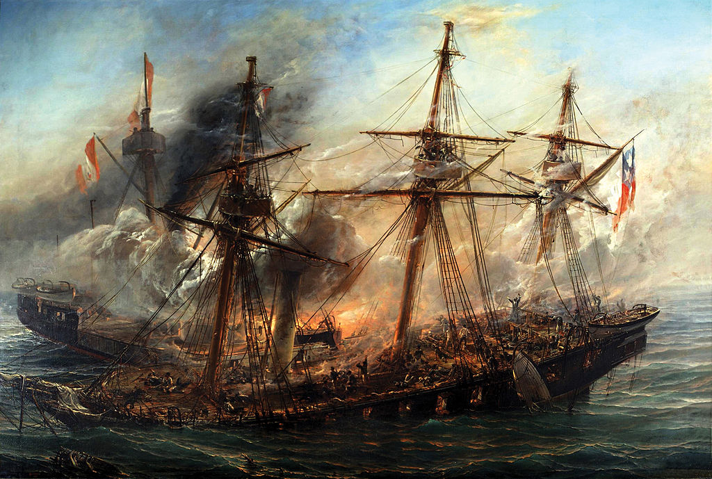 Combate Naval de Iquique por Thomas Somerscales