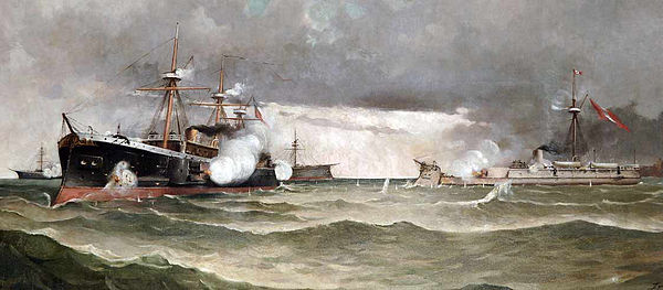 Combate naval - Batalla de la Guerra del Pacífico