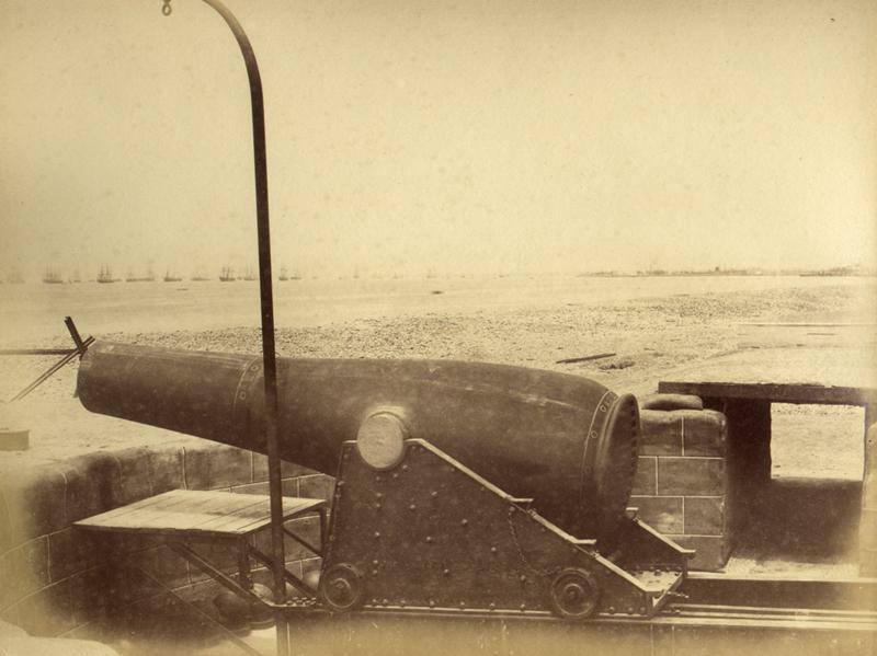 Cañón Rodman en la defensa costera de Arica