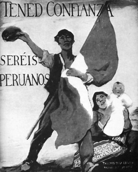 Afiche peruano durante la ocupación chilena de Tacna